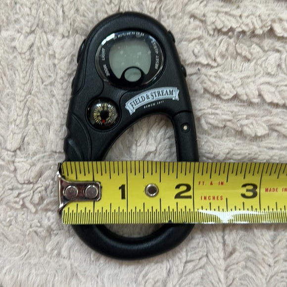 Field & Stream carabiner clip on watch compass, black,  New - Picture 13 of 16